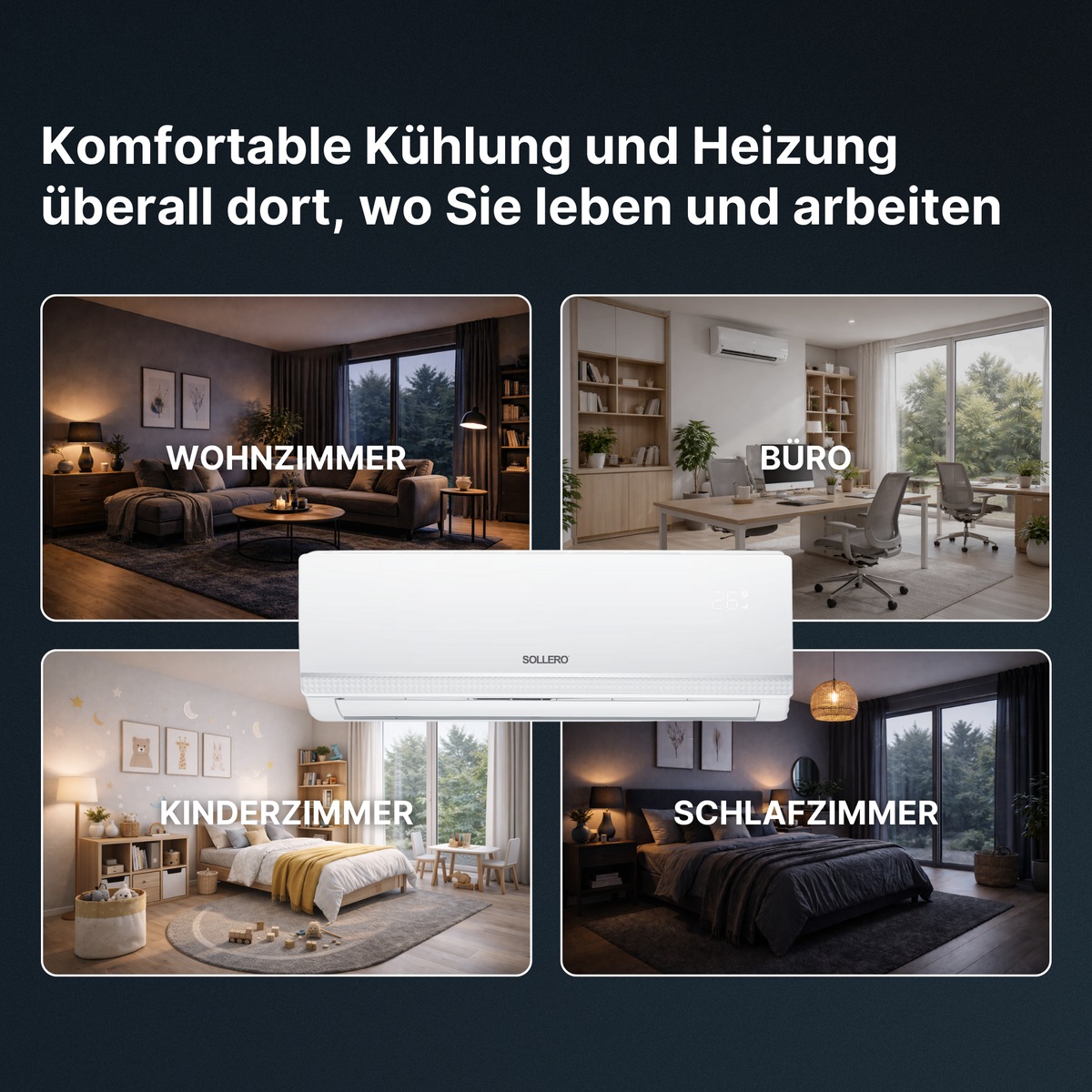 Klimaanlage für Wohnzimmer, Büro und Schlafzimmer