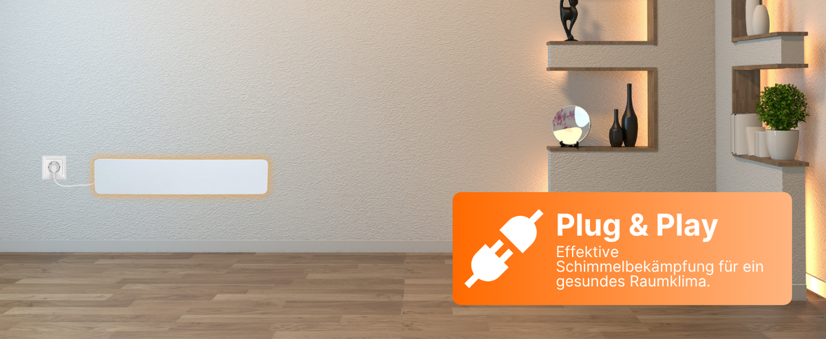 Plug & Play der Infrarotheizung gegen Schimmel